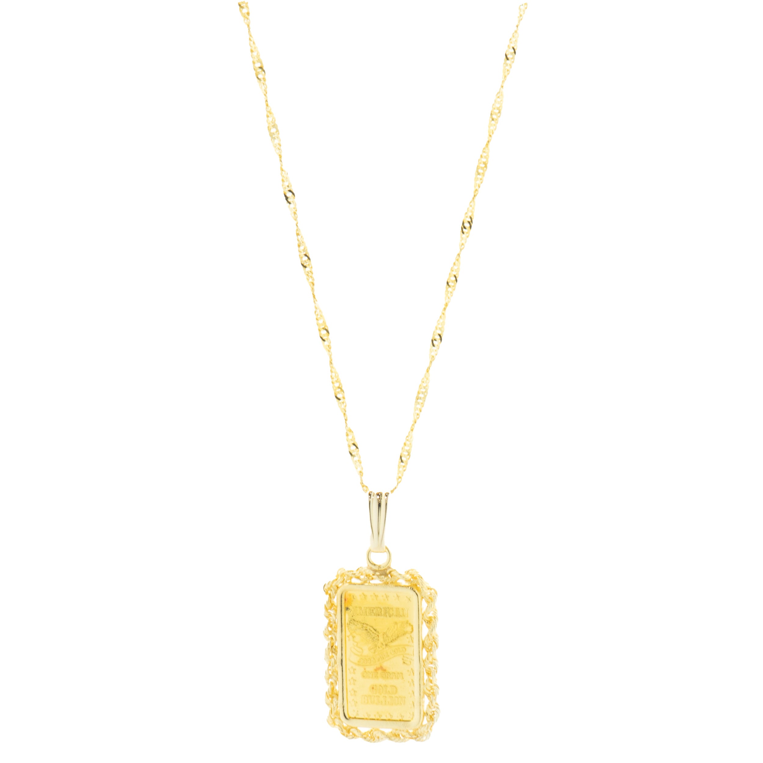 14 Karat Yellow Gold Bullion Pendant The Estate Watch And