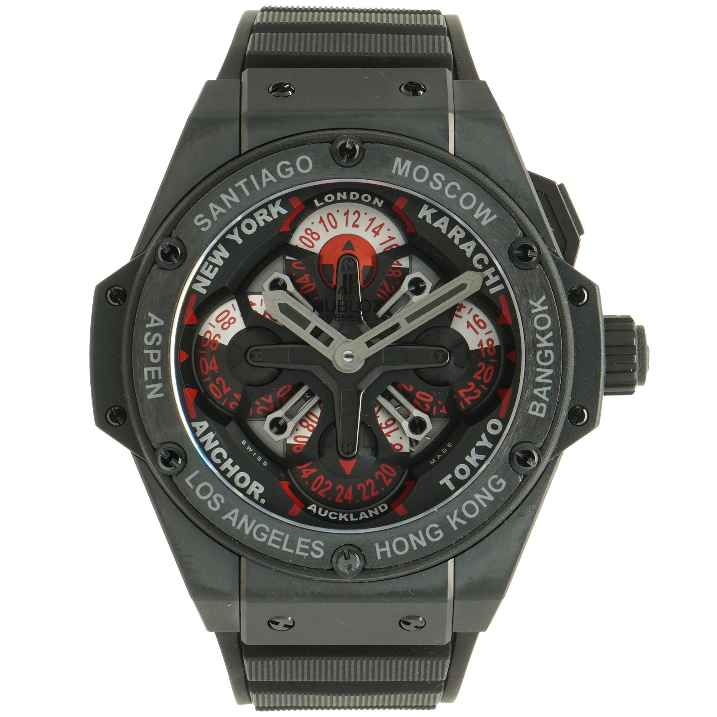 Hublot Black Ceramic Big Bang King Power Unico GMT 48mm – The