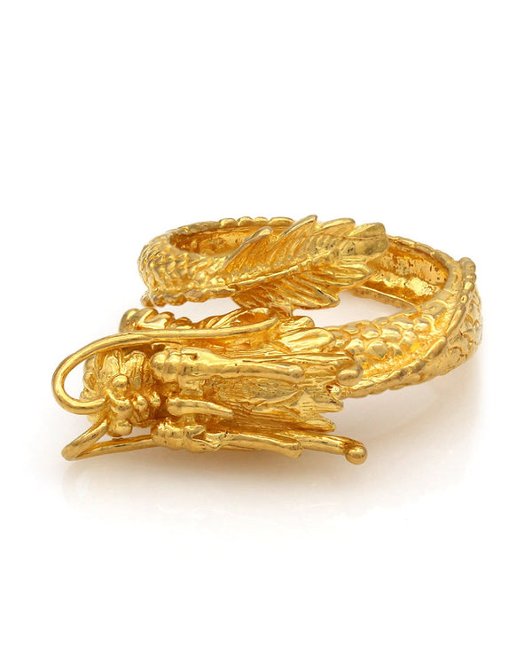 Textured Dragon Ring in 22K Gold