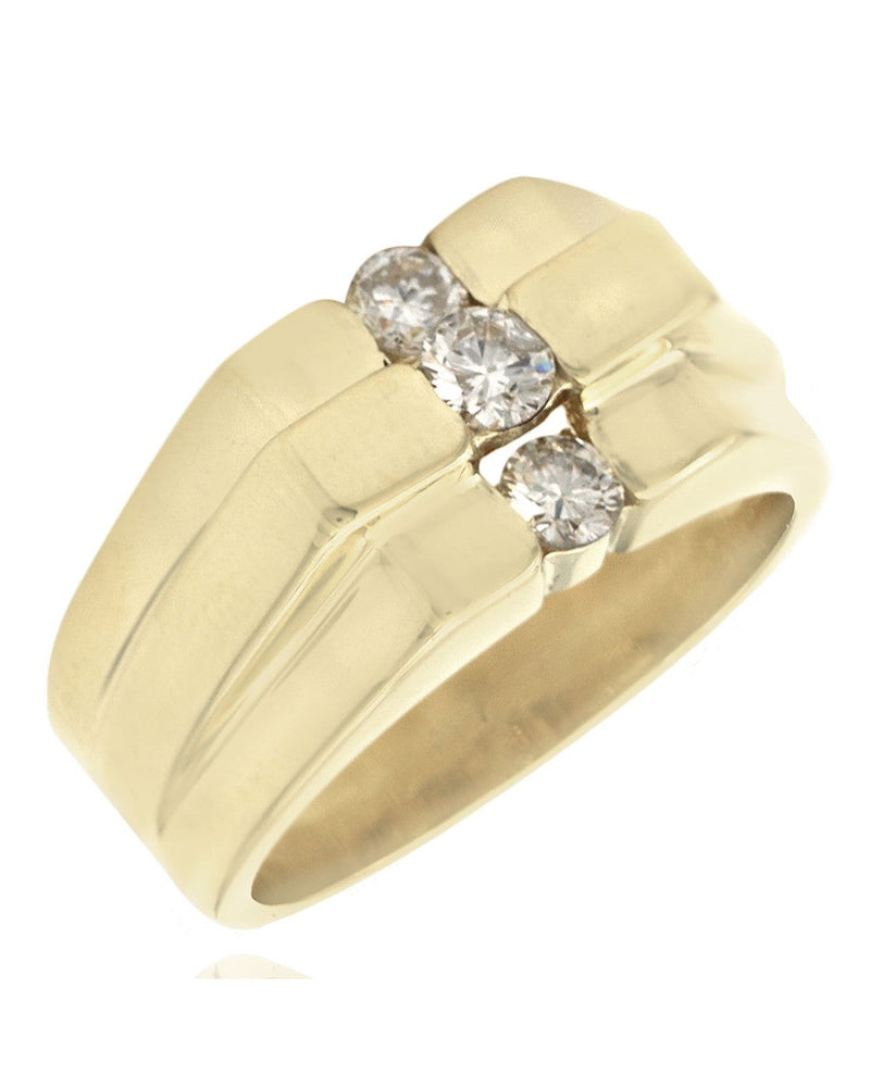 3 Stone Diamond Step Cut Ring – The Estate Watch And Jewelry Company®