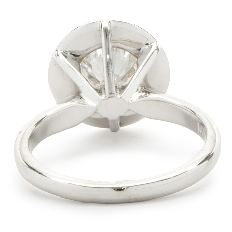 Platinum Round Brilliant Cut Diamond Engagement Ring