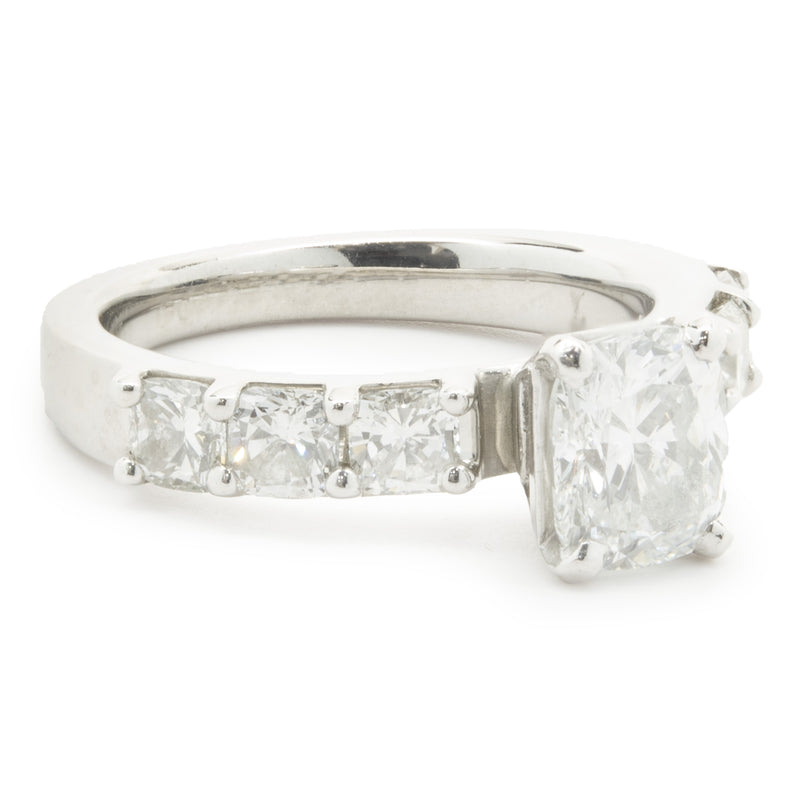 Platinum Round Brilliant Cut Diamond Engagement Ring