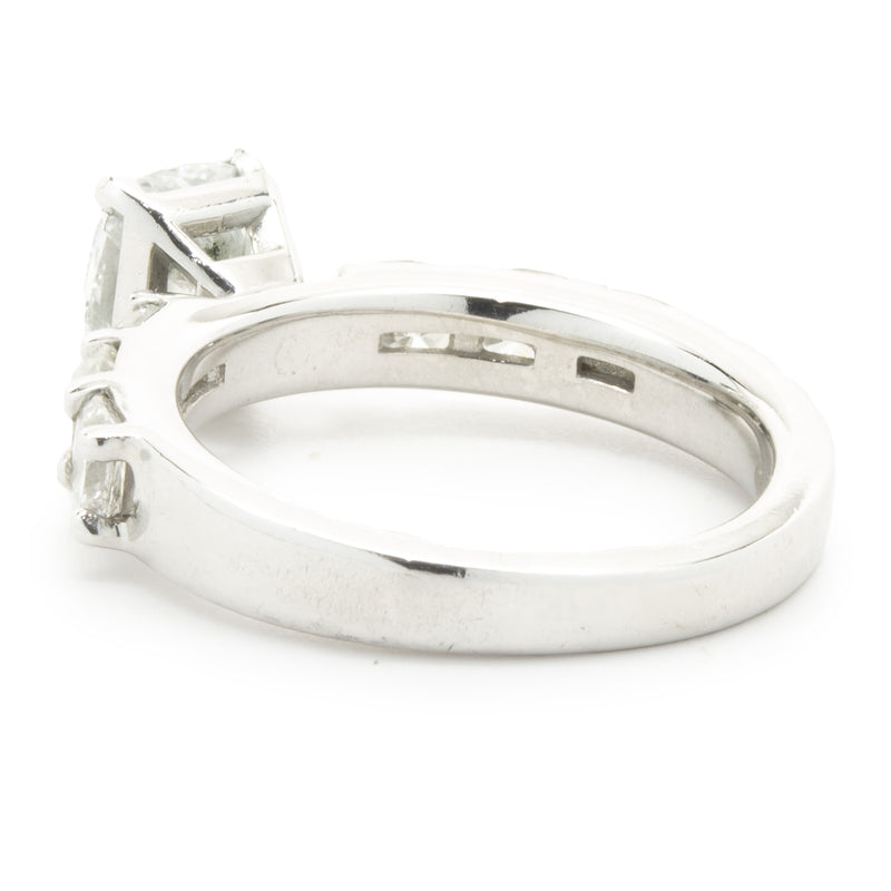 Platinum Round Brilliant Cut Diamond Engagement Ring