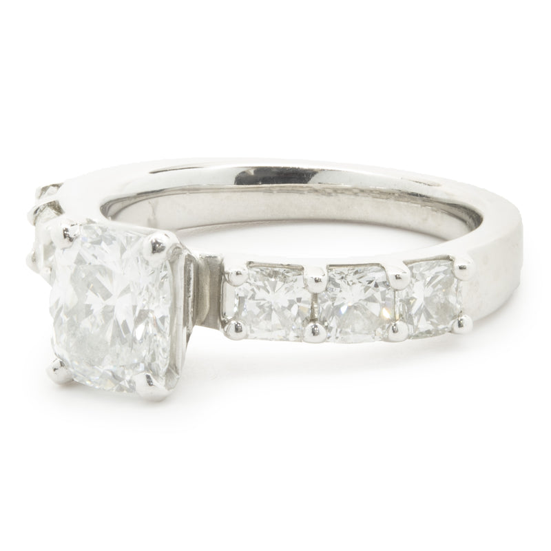 Platinum Round Brilliant Cut Diamond Engagement Ring
