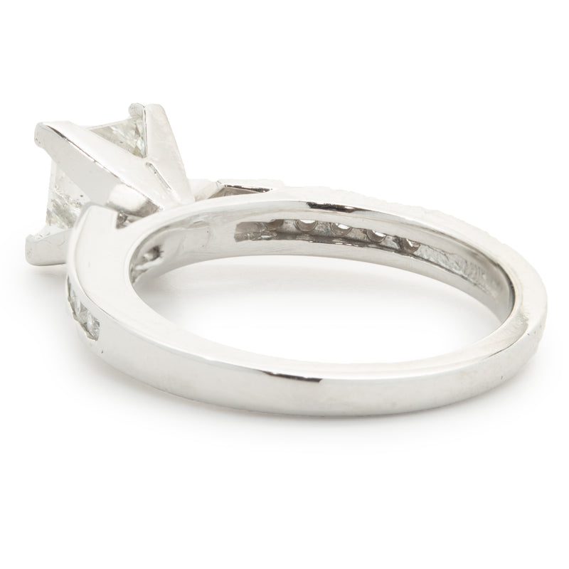 14 Karat White Gold Princess Cut Diamond Engagement Ring