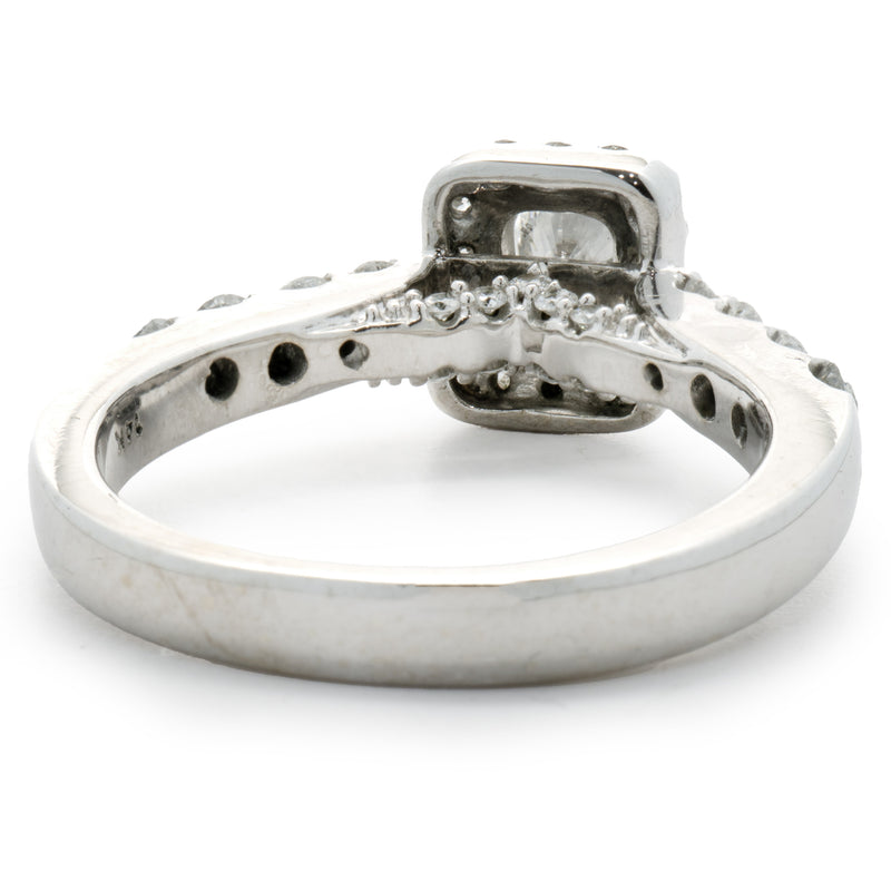 14 Karat White Gold Radiant Cut Diamond Engagement Ring