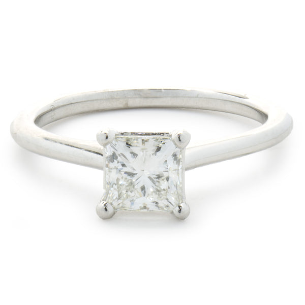 14 Karat White Gold Princess Cut Diamond Engagement Ring