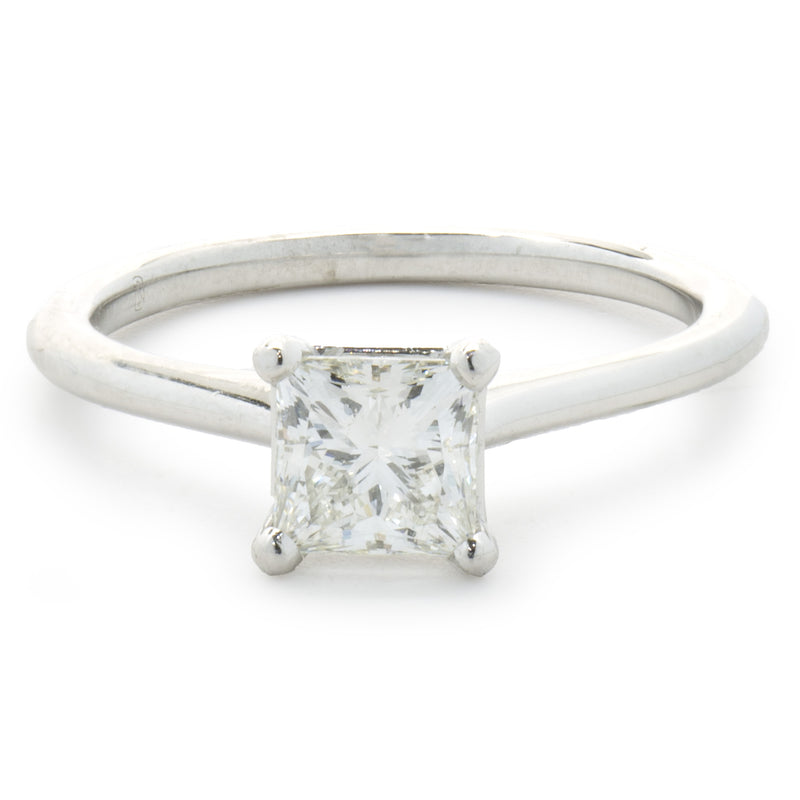 14 Karat White Gold Princess Cut Diamond Engagement Ring