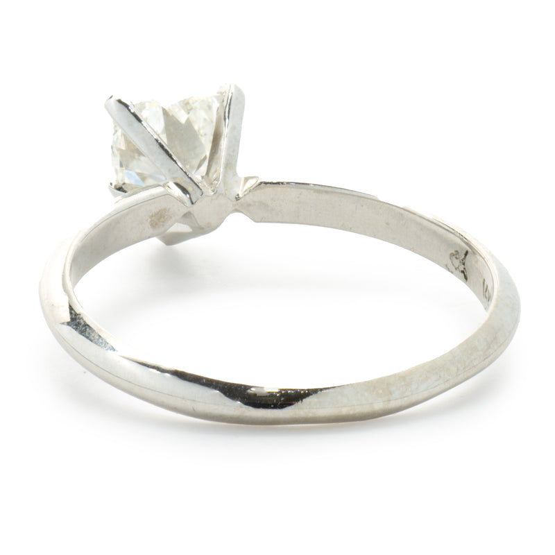 14 Karat White Gold Heart Cut Diamond Engagement Ring