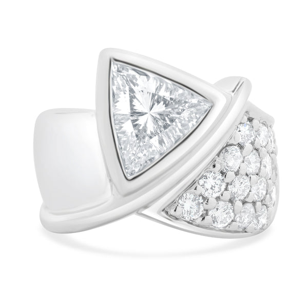 Platinum Trillion Cut Diamond Engagement Ring