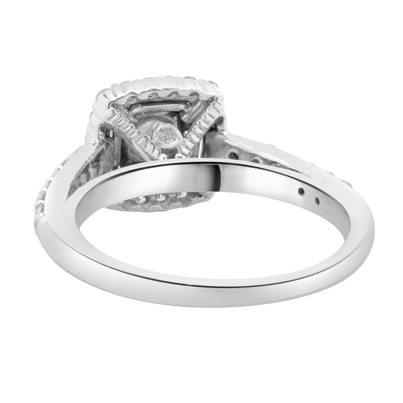 14 Karat White Gold Princess Cut Diamond Engagement Ring