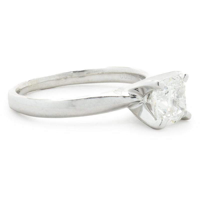 14k White Gold Cushion Cut Diamond Engagement Ring