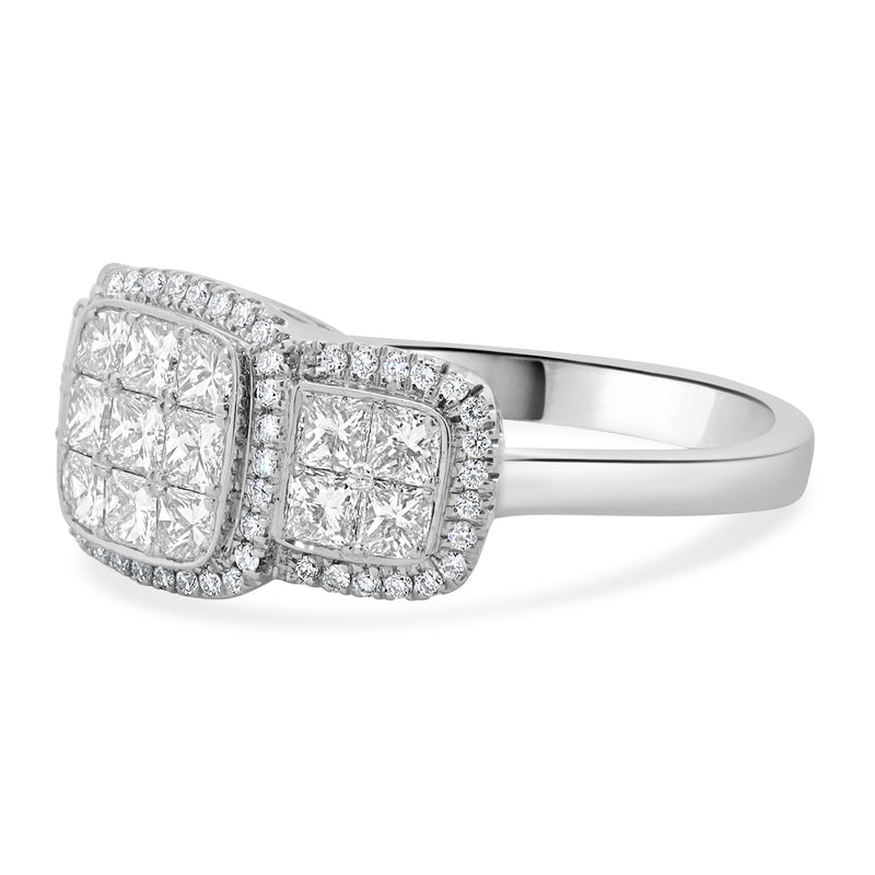 18 Karat White Gold Pave Diamond Engagement Ring