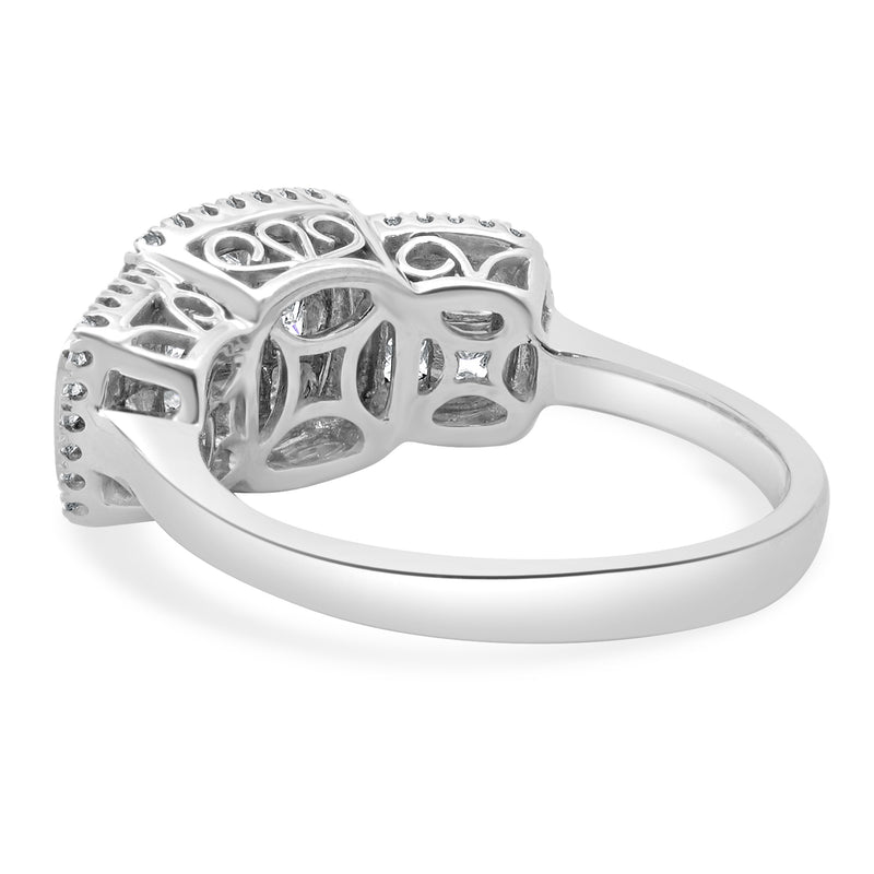 18 Karat White Gold Pave Diamond Engagement Ring