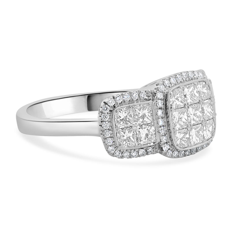 18 Karat White Gold Pave Diamond Engagement Ring