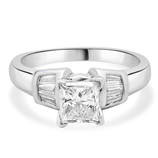 Platinum Round Diamond Engagement Ring