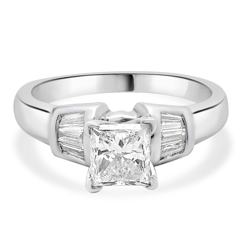 Platinum Round Diamond Engagement Ring