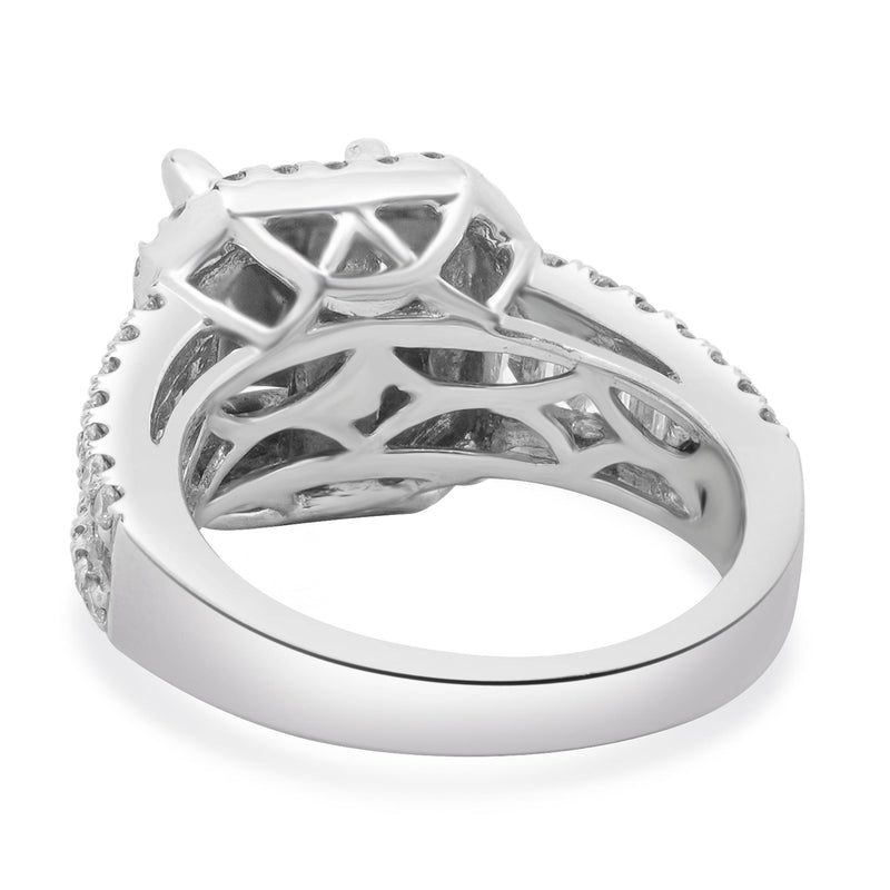14 Karat White Gold Princess Cut Diamond Engagement Ring