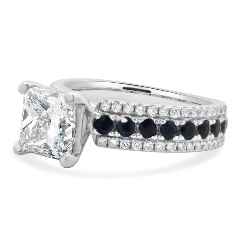 14 Karat White Gold Princess Cut Diamond Engagement Ring