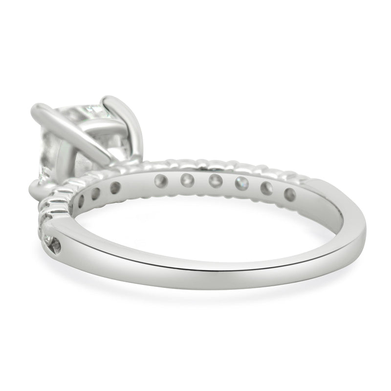 14 Karat White Gold Radiant Cut Diamond Engagement Ring
