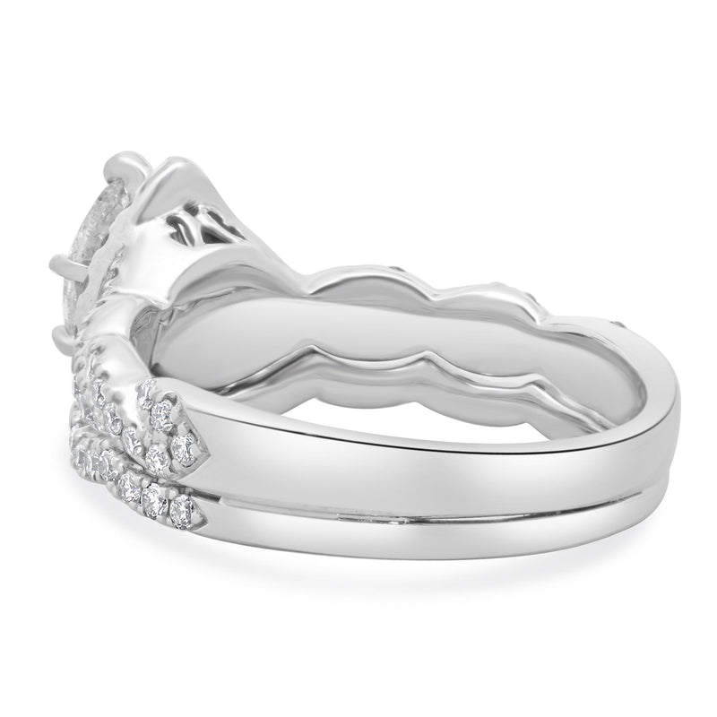 Neil Lane 14 Karat White Gold Pear Cut Diamond Engagement Ring