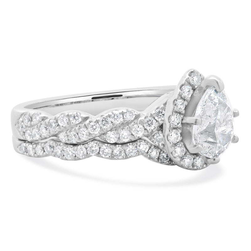 Neil Lane 14 Karat White Gold Pear Cut Diamond Engagement Ring