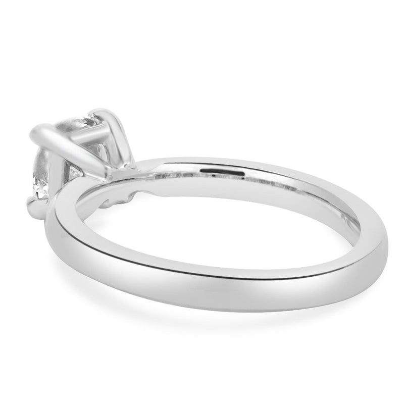 Platinum Cushion Cut Diamond Engagement Ring