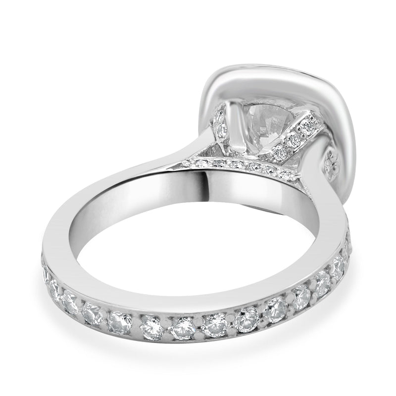 Platinum Round Brilliant Cut Diamond Engagement Ring