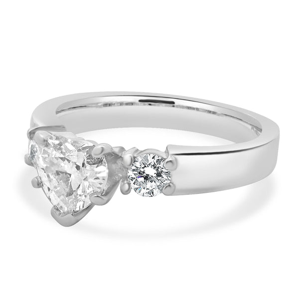 14 Karat White Gold Heart Shape Diamond Engagement Ring