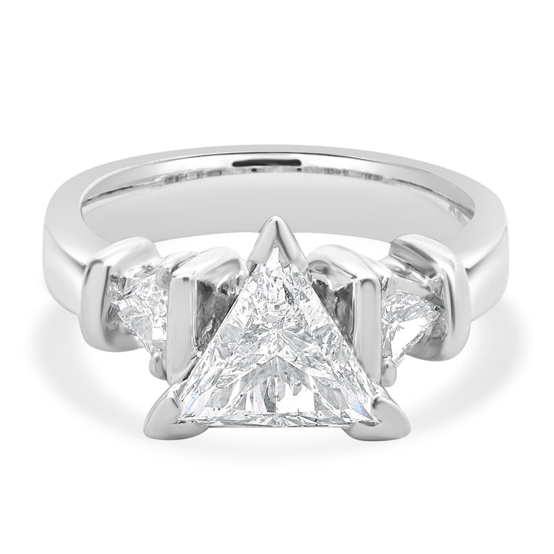 Platinum Trillion Cut Diamond Engagement Ring