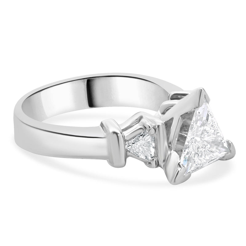 Platinum Trillion Cut Diamond Engagement Ring