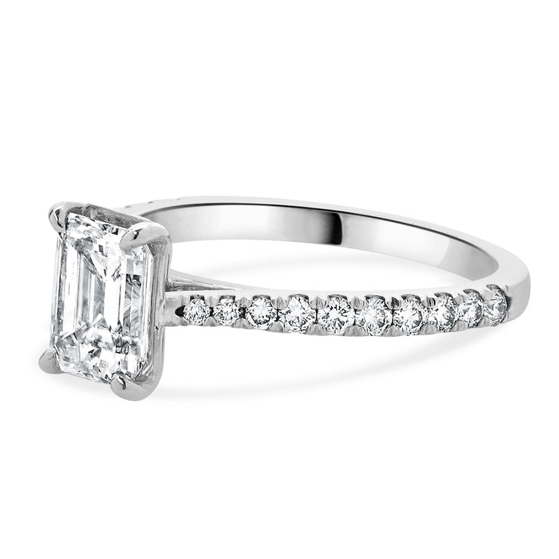 14 Karat White Gold Diamond Engagement Ring