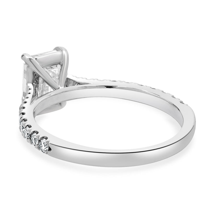 14 Karat White Gold Diamond Engagement Ring