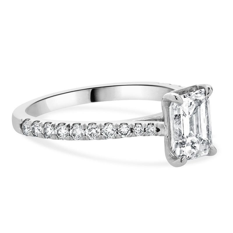 14 Karat White Gold Diamond Engagement Ring