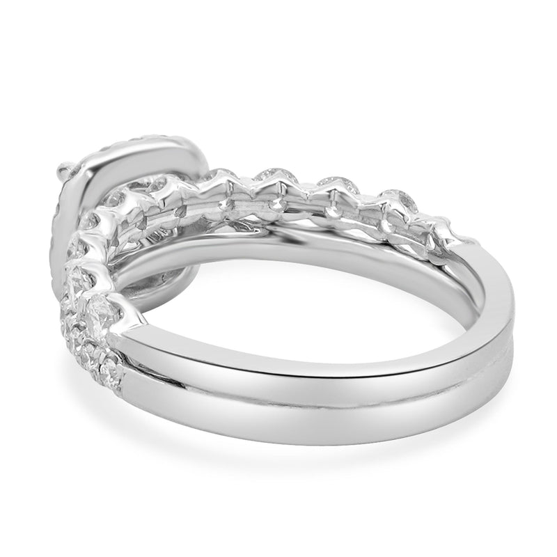 14 Karat White Gold Radiant Cut Diamond Engagement Ring