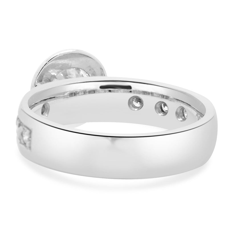 Platinum Round Brilliant Cut Diamond Engagement Ring