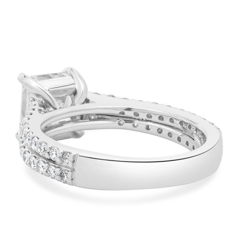 Platinum Radiant Cut Diamond Engagement Ring