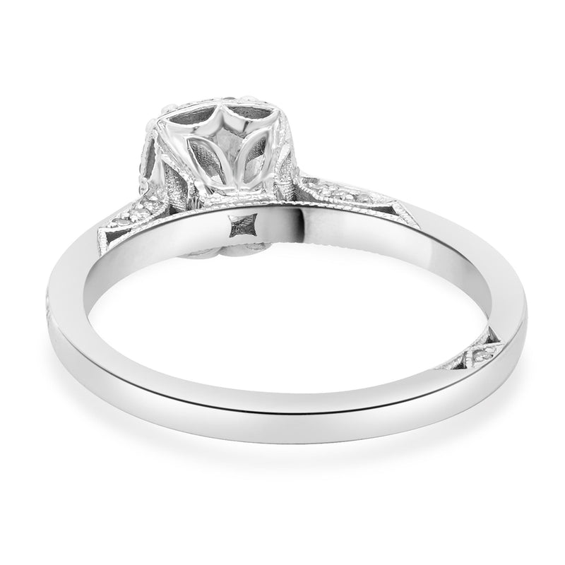 Tacori 18 Karat White Gold Round Brilliant Cut Diamond Engagement Ring