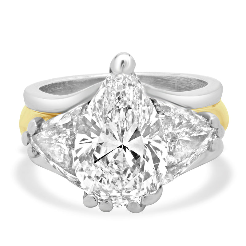 Platinum & 18 Karat Yellow Gold Diamond Engagement Ring