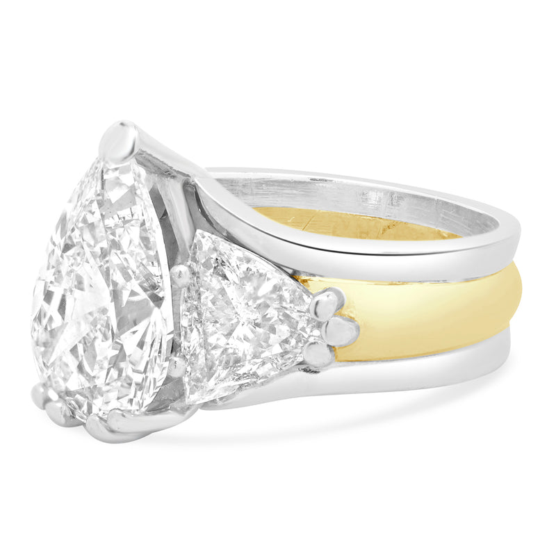 Platinum & 18 Karat Yellow Gold Diamond Engagement Ring