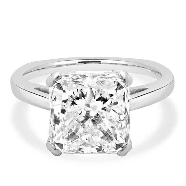 Platinum Radiant Cut Diamond Engagement Ring