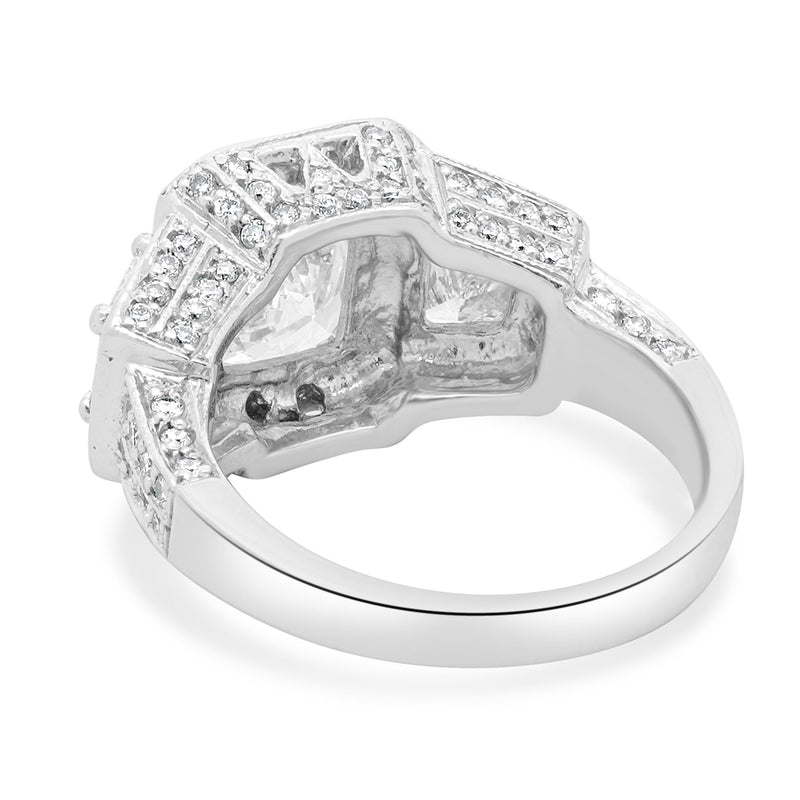 Platinum Radiant Cut Diamond Engagement Ring