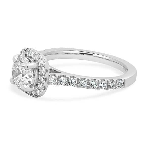 Platinum Round Diamond Engagement Ring
