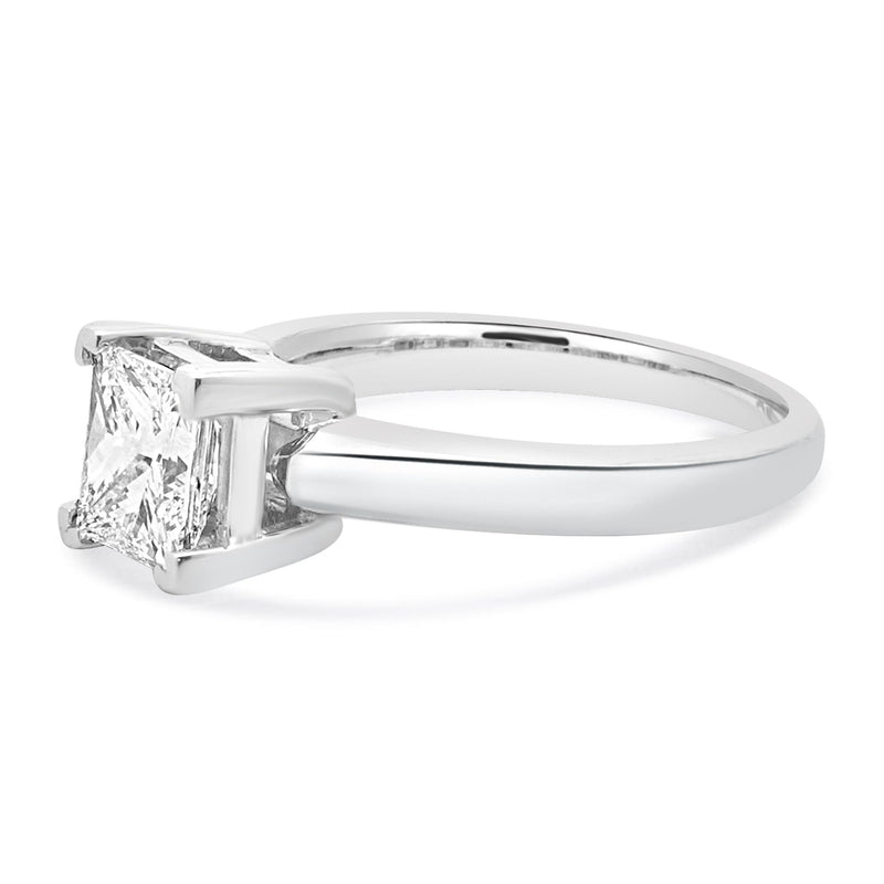 14 Karat White Gold Princess Cut Diamond Engagement Ring