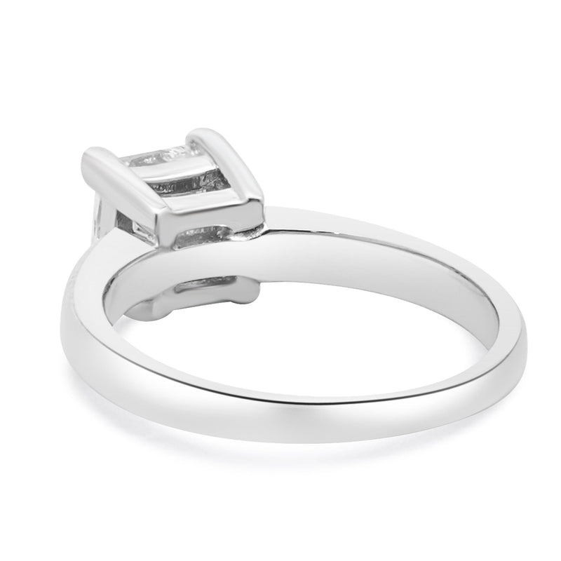 14 Karat White Gold Princess Cut Diamond Engagement Ring