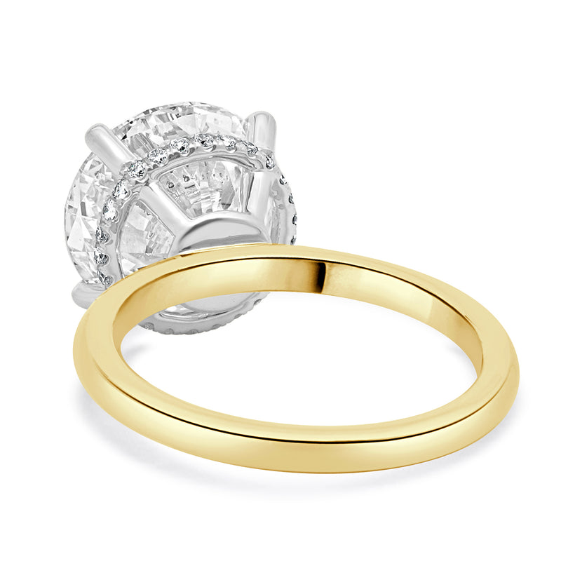 18 Karat Yellow & White Gold Diamond Engagement Ring