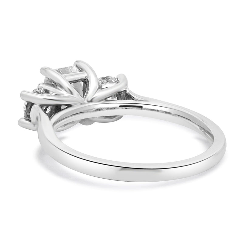 14 Karat White Gold Radiant Cut Diamond Engagement Ring