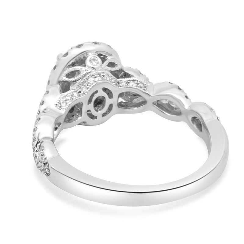 Neil Lane 14 Karat White Gold Oval Diamond Engagement Ring