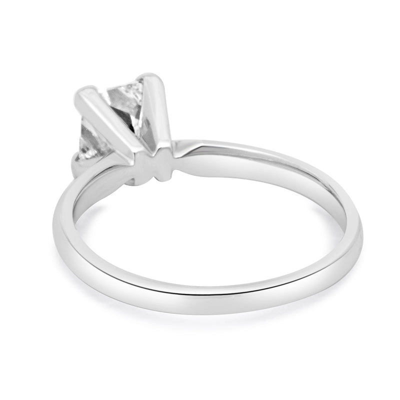 14 Karat White Gold Princess Cut Diamond Solitaire Engagement Ring