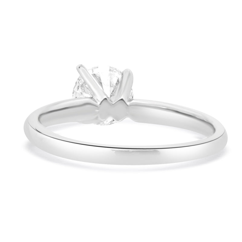 14 Karat White Gold Diamond Solitaire Engagement Ring